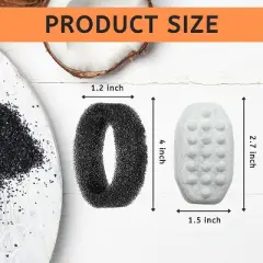 Nispira Water Filter Replacement for Rellaty Neareal Cat Drinking Water Fountain 108oz/ 3.2L Automatic Stainless Steel for Pet Dog, 24 Packs