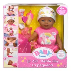 BABY born Lil' Girl Baby Doll - Brown Eyes