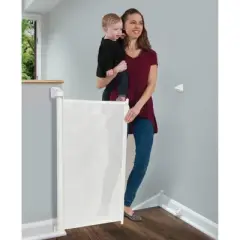 Tramull Retractable Safeway Hardware Mounted Mesh Barrier - White