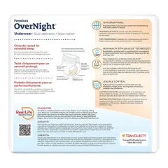 Tranquility Premium OverNight Disposable Underwear Pull On with Tear Away Seams X-Small, 2113, Maximum, 22 Ct
