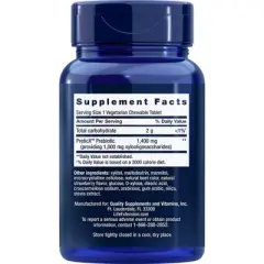 FLORASSIST Prebiotic Chewable -Strawberry by Life Extension  -  60 Chewable