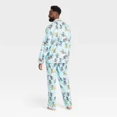 Men's Disney 100 Coat Pajama Set 2pc - Blue