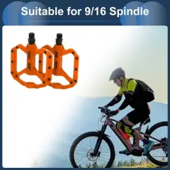 Unique Bargains Cycling Bike Pedal 9/16" Spindle Nylon for Road Mountain BMX MTB Bike Orange