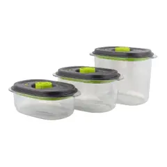 FoodSaver 3pc Preserve and Marinate Vacuum Containers