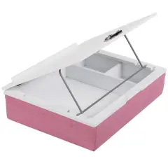 BIRDROCK HOME Lap Desk with Storage and Cushion (Pink)