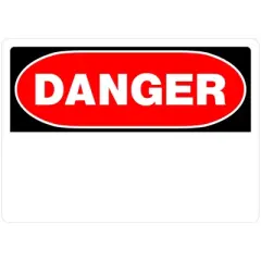 Hillman English White Danger Sign 10 in. H X 14 in. W - Case of 6