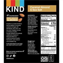 KIND Bars Caramel Almond & Sea Salt Gluten Free Snacks - 6ct