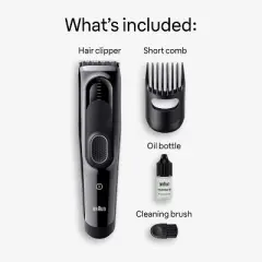 Braun&nbsp;Series 5 HC5310 Rechargeable 9-Setting Hair&nbsp;Clipper + 2 Attachment Combs