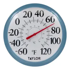 Taylor - Big and Bold Bezel Dial Thermometer - Plastic - Teal - 13.25 in. - Case of 4