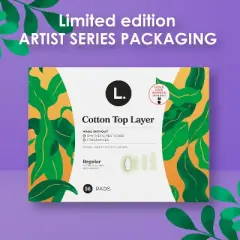L. Organic Cotton Top Layer Ultra Thin Pads - Regular Absorbency - 56ct