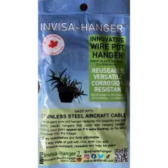 Invisible Hanging Wire for Plants - Stainless Steel Aircraft Cable - 50lb Hanging Wire, Indoor & Outdoor Plant Hanger, (2-Pack)