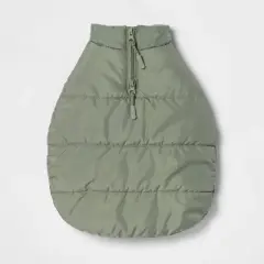 Dog and Cat Puffer Jacket with Buckle - Green - Boots & Barkley&trade;