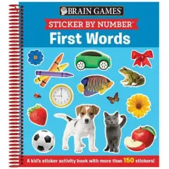 Brain Games - Sticker by Number: Safari Animals (for Kids Ages 3-6 - 25 Activities and 150+ Stickers!)