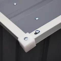 SEVOBAL Storage Sheds Outdoor Storage Room With All-Weather Design Metal Tool Shed For Backyard, Patio, Lawn, Gray, 63"*37.4"*71.26"