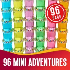 Playbees Neon Glitter Mini Putty  Fun Fidget Toy for Stress Relief & Party Favors 96 Pack