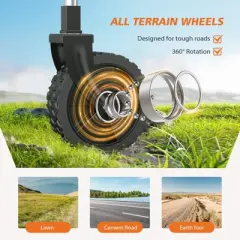 JIONJOY 3 cu. ft. Wagon Cart 330 lbs. Collapsible Folding Cart Steel Utility Garden Cart with Wheels for Camping