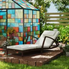 Outsunny Wicker Chaise Lounge Chair Set of 2, Outdoor Lounge Chair with Adjustable Backrest, Wheels, Cushion for Poolside, Garden, Backyard