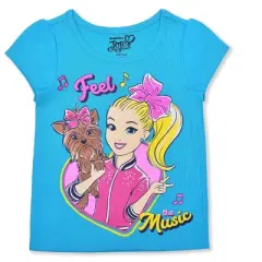 Nickelodeon Girl's Jojo Siwa 3 Piece Coordinates, Short Sleeve Tee Shirt, Zip Up Hoodie Jacket, and Leggings Set for toddler