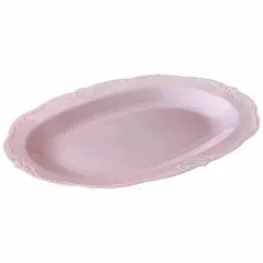 Silver Spoons Elegant Vintage Plastic Serving Trays, Disposable Plastic Trays and Platters for Party, 12.5" x 9&rdquo; - (3 PC)