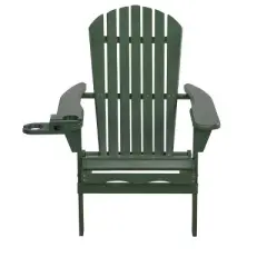 Jiallo Foldable Adirondack Chair with cup holder set of 2