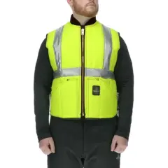 RefrigiWear Iron-Tuff High Visibility Insulated Safety Vest with Reflective Tape