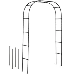 Gardener's Supply Company Titan Arch Arbor Garden Trellis | Sturdy Tall Garden Arch Plant Support for Climbing Plants, Vines and Flowers | Elegant