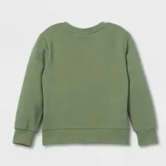 Toddler Boys' Star Wars The Mandalorian Solid Pullover Sweatshirt - Green