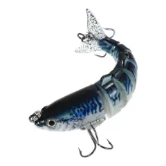 Unique Bargains Fishing Lures Jerk Baits for Bass Fishing Lifelike Freshwater Lures ABS Blue 0.06lb 3 Pcs