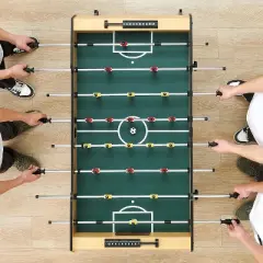 Foosball Table, 48" Foldable Foosball Table Adult Size, Fooze Balls Table with 2 Soccer, Party, Kids