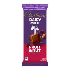 Cadbury Dairy Milk Fruit & Nut Chocolate Candy Bar - 3.5oz