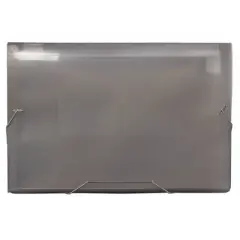 JAM Paper 10" x 15" 13 Pocket Plastic Expanding File Folder - Legal Size - Gray: Accordion File Organizer, 100 Sheet Capacity