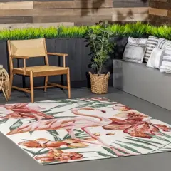 nuLOOM Contemporary Floral Stephanie Indoor/Outdoor Patio Area Rug