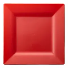 Smarty Had A Party 6.5" Red Square Plastic Salad Plates - 120 pcs