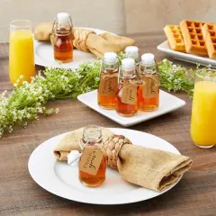 Blue Panda 15 Pack Small Swing Top Glass Bottles with Lids, 2 oz/ 60 ml with Tags and Jute Twine for Wedding Party Favors