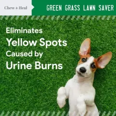 Chew + Heal Lawn Saver, Dog Supplement, Reduces Yellow Spots and Burns on Grass from Urine - 120 Delicious Chews