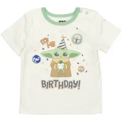 Star Wars Baby Yoda 3 Piece Set: T-Shirt Diaper Cover Hat -Test99