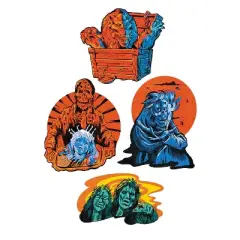 Trick or Treat Studios 17 in Creepshow Characters 4-Piece Wall Decoration Set - Multicolored