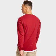 Hanes Beefy-T Men's Long Sleeve Henley