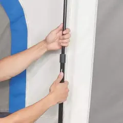 Coleman 14 x 10 Foot 8 Person Instant Cabin Camping Double Thick Fabric Family Tent with Integrated Rainfly and Carry Bag for Camping and Hiking