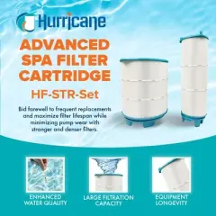 Hurricane 4 Pack HF-STR-SET Advanced Pool Filter Cartridge Inner Outer 21" Set Replacement for Sta-Rite 25021-0200S & 25022-0201S System 3 S7M120 Set