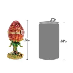 Design Toscano A Garden Strawberry Treasure Romanov Style Enameled Eggs