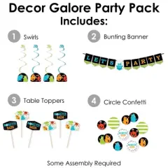Big Dot of Happiness Monster Bash - Little Monster Birthday Party or Baby Shower Supplies Decoration Kit - Decor Galore Party Pack - 51 Pieces
