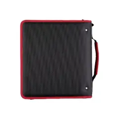 Five Star 2" 3-Ring Zipper Binders Black/Red (29052CE8)