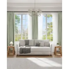 End Table, Minimalist Wooden Side Table, Night Stand with 2-Tier Storage Shelf