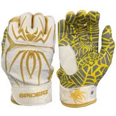 Spiderz 2022 Hybrid Series Men's Baseball Batting Gloves (Pair)