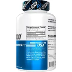 Evlution Nutrition Creatine1000 - 1g Creatine Monohydrate - Build Muscle - Unflavored - 60 Servings