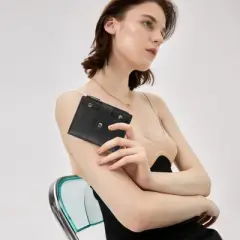 FATMOON Women&rsquo;s Wallet - Stylish RFID Blocking Travel & Everyday Slim Wallet with 14 Card Slots, 4 ID Windows, Zip Coin Pocket - Vegan Leather