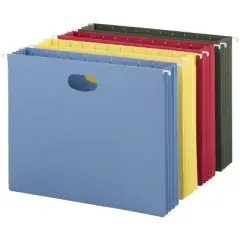 Smead Hanging File Pocket, 3-1/2" Expansion, Letter Size, Assorted Colors, 4 per Pack (64290)