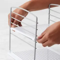 YouCopia UpSpace 12"x12" Box Organizer: Freestanding Kitchen Storage with Multi-Compartments, Non-Slip Grip, White