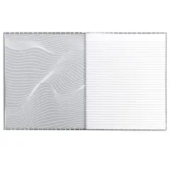 C-Line&reg; Professional Hardbound Notebook, 96 Page, College Ruled, 8-1/2" x 10-7/8", Charcoal & White Stripes, Pack of 2